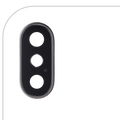 Kameralinse hinten+Rahmen+Halterung f. iPhone X Silber Echt Saphir 10er-Pack