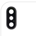 Kameralinse hinten m. Halterung & Rahmen für iPhone XS/XS Max, Silber, 10er-Pack