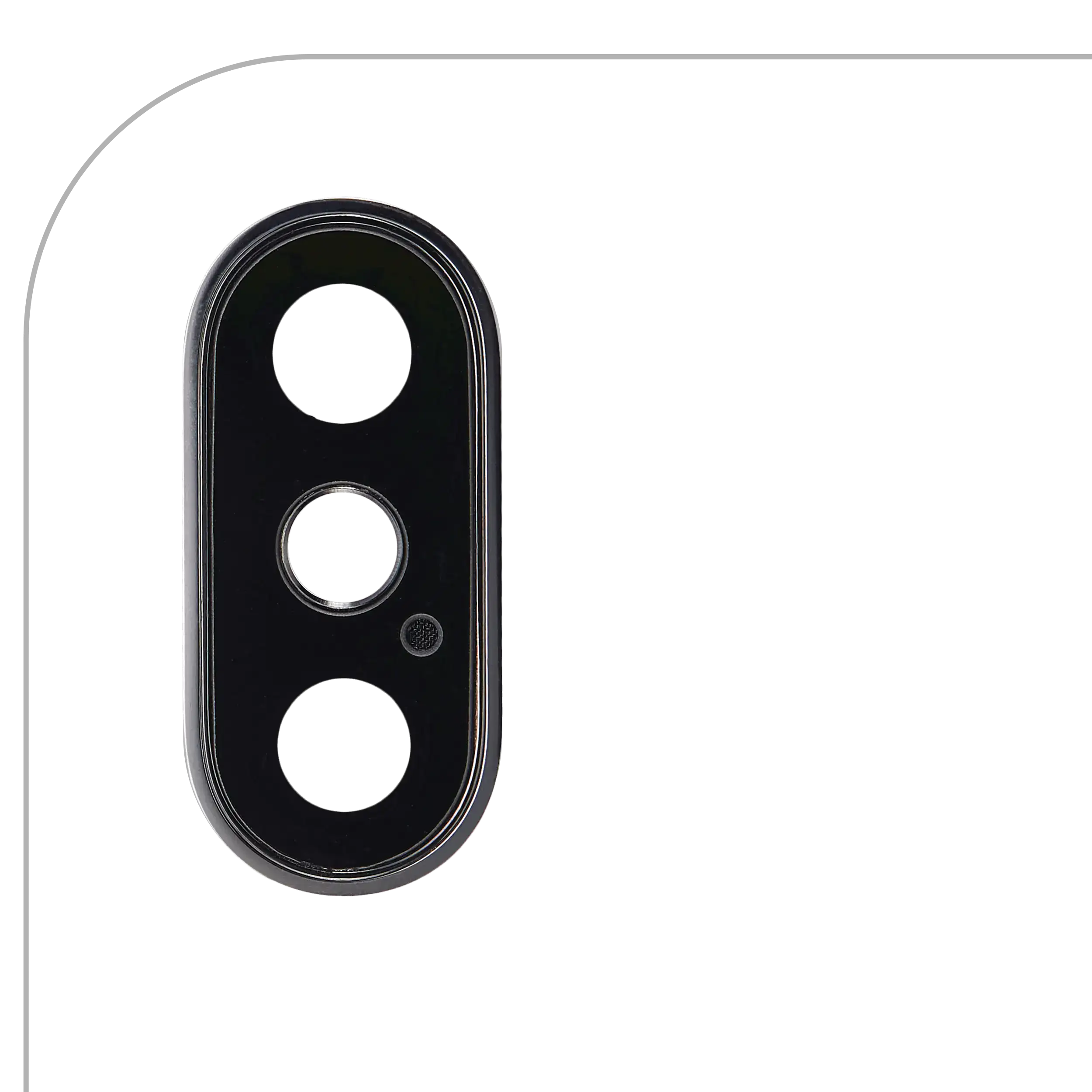 Kameralinse hinten m. Halterung & Rahmen für iPhone XS/XS Max, Silber, 10er-Pack