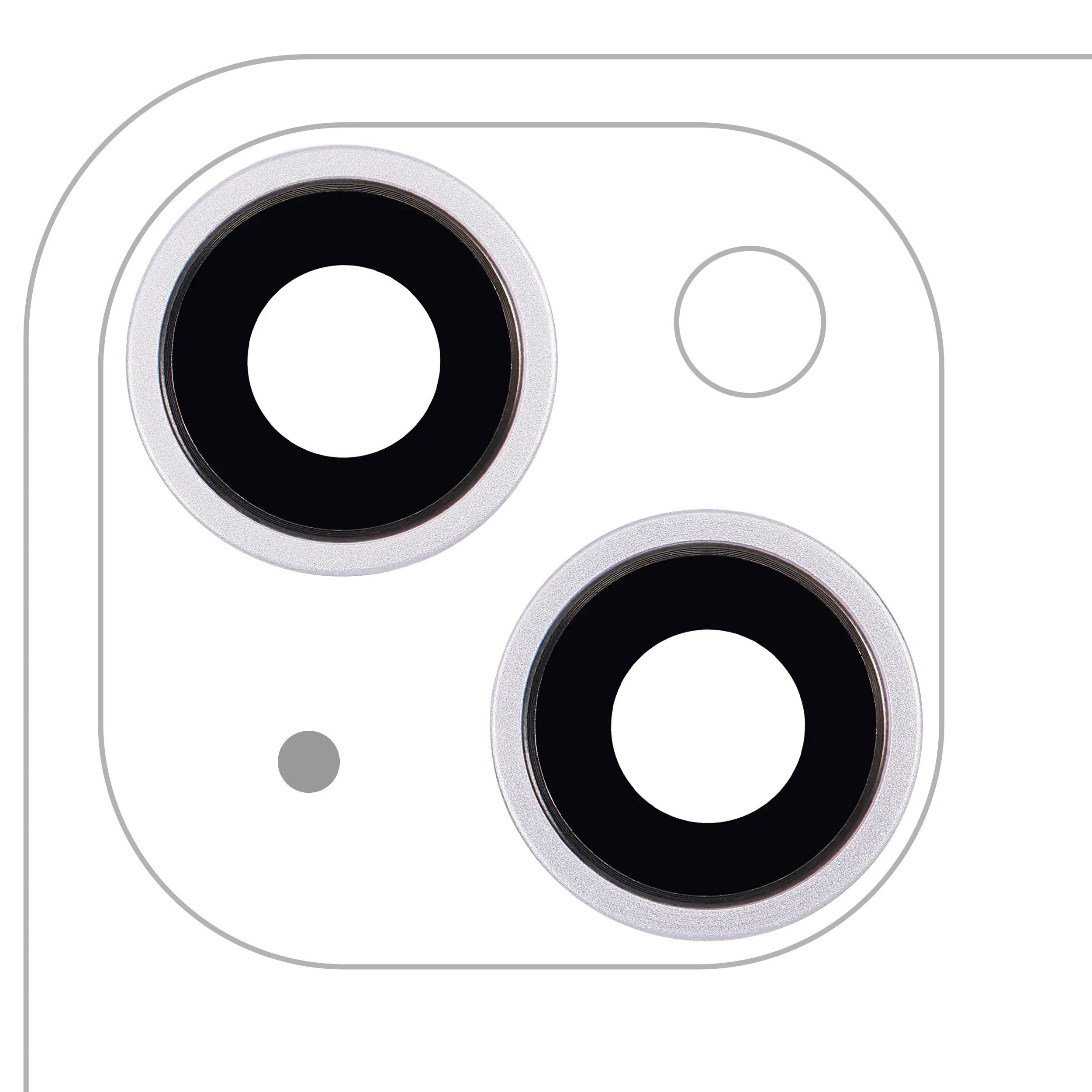 Rear Camera Lens with Holder and Frame for iPhone 14 / 14 Plus (2-Piece Set) (Aftermarket Plus) (Purple)