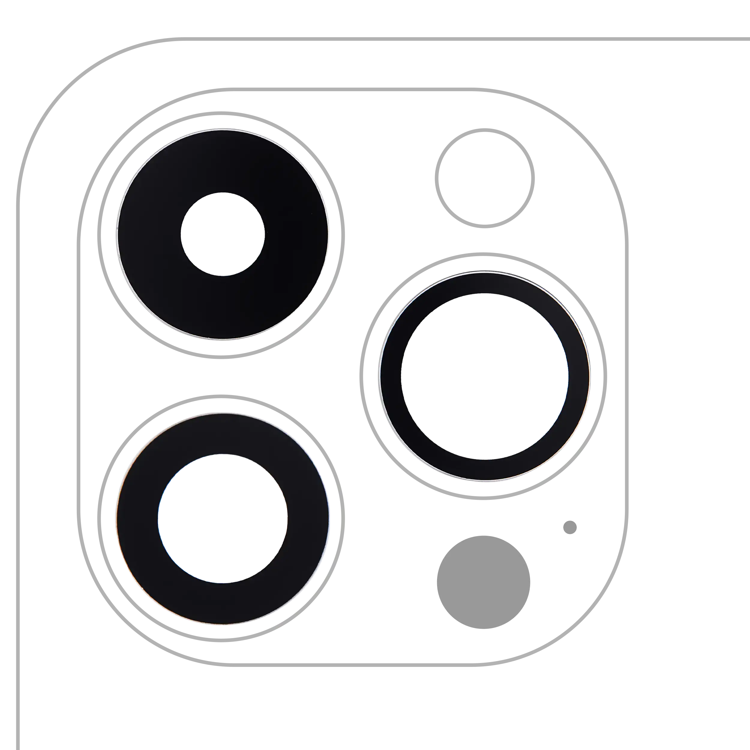 Kameraglas hinten Saphirglas mit Kleber iPhone 14 Pro/Pro Max 3er-Set Premium