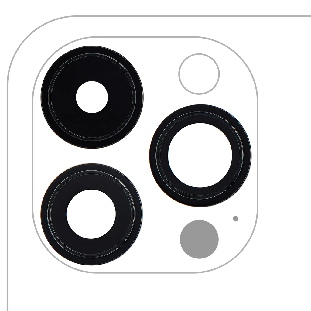 Kameralinse hinten mit Halt. & Rahm. iPhone 14 Pro/Pro Max (Space Schwarz) Prem.