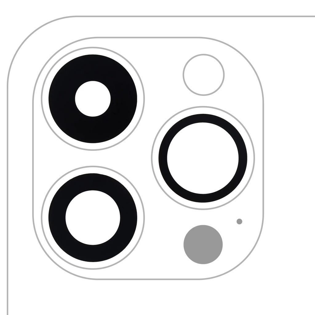 Rear Camera Lens (Glass Only) with Adhesive for iPhone 14 Pro / 14 Pro Max (3-Pack) (Aftermarket Plus)