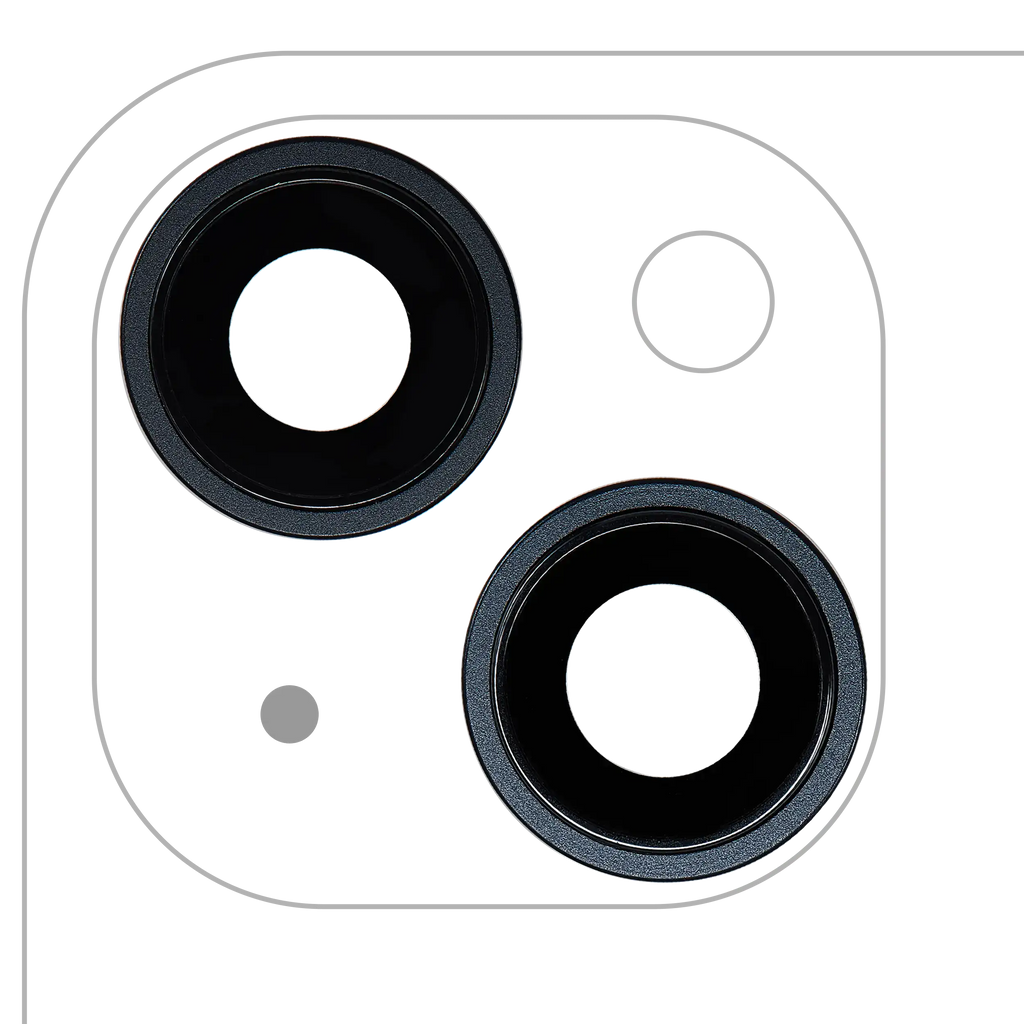 Rear Camera Lens with Holder and Frame for iPhone 14 / 14 Plus (2-piece set) (Premium) (Midnight)