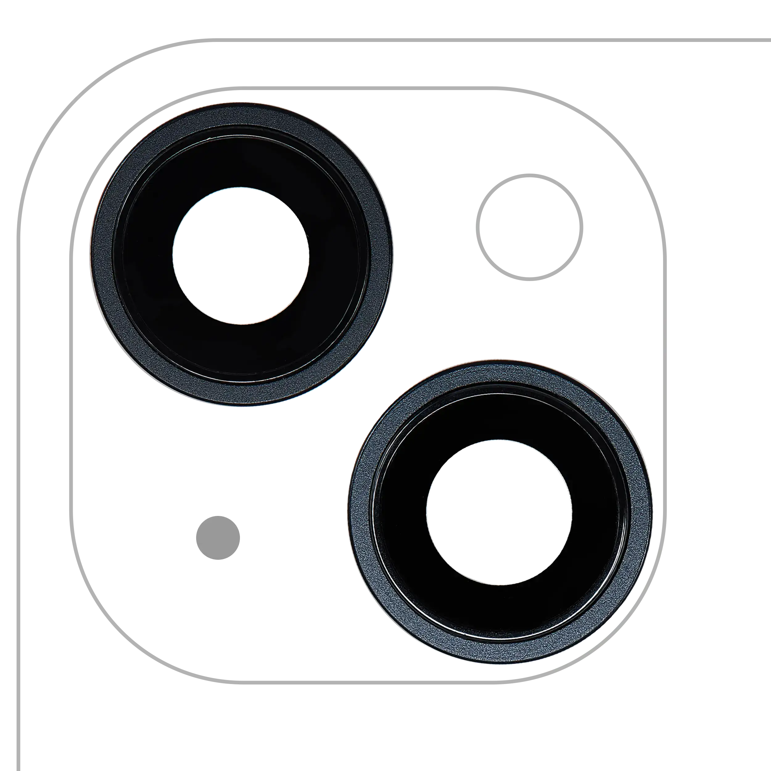 Rear Camera Lens with Holder and Frame for iPhone 14 / 14 Plus (2-piece set) (Premium) (Midnight)
