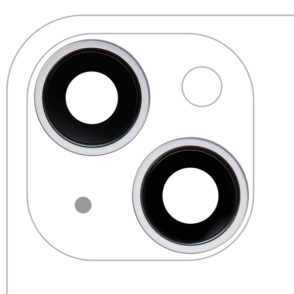 Rear Camera Lens with Holder and Frame for iPhone 14 / 14 Plus (2-Piece Set) (Premium) (Purple)