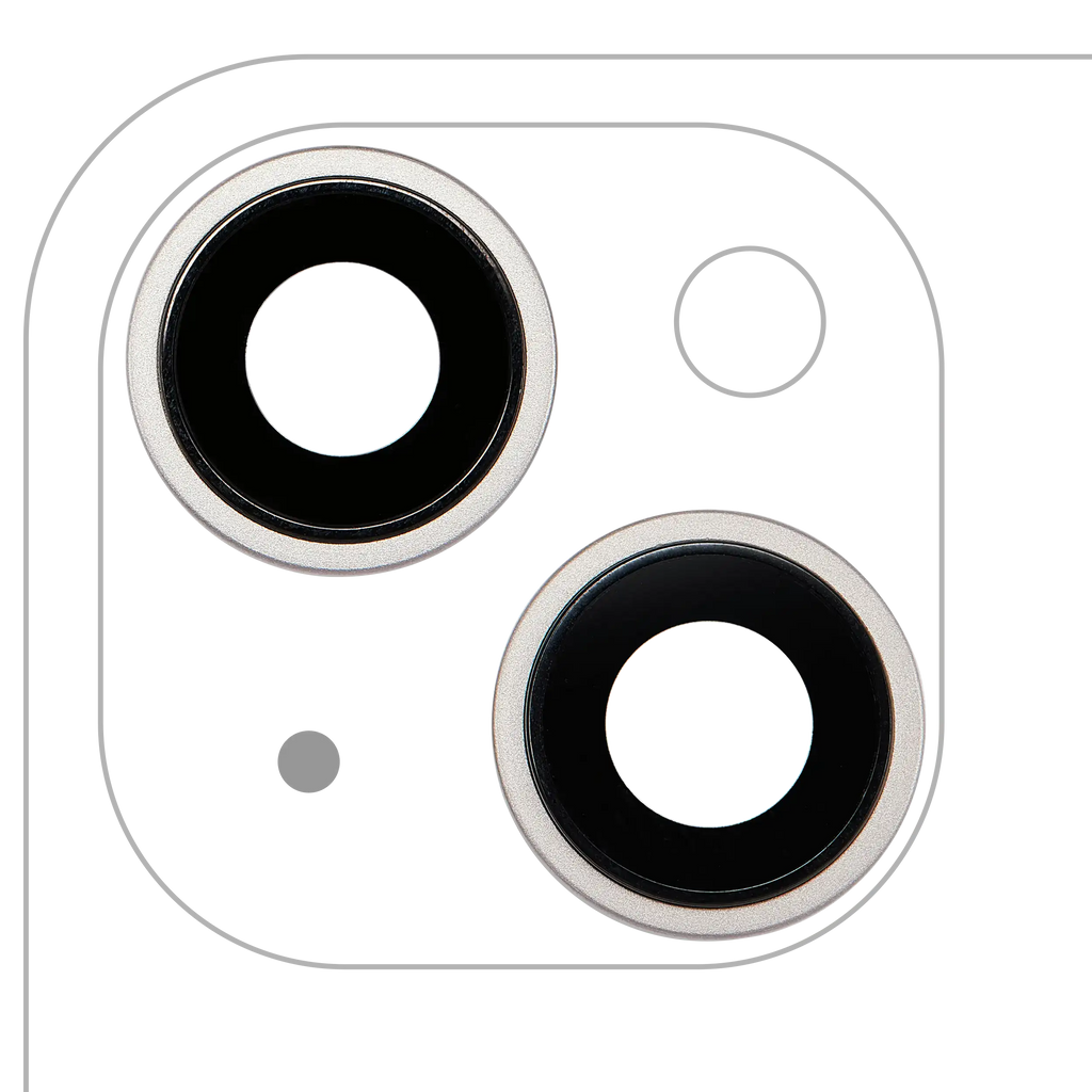 Rear Camera Lens with Holder and Bezel for iPhone 14 / 14 Plus (2-piece set) (Premium) (Starlight)