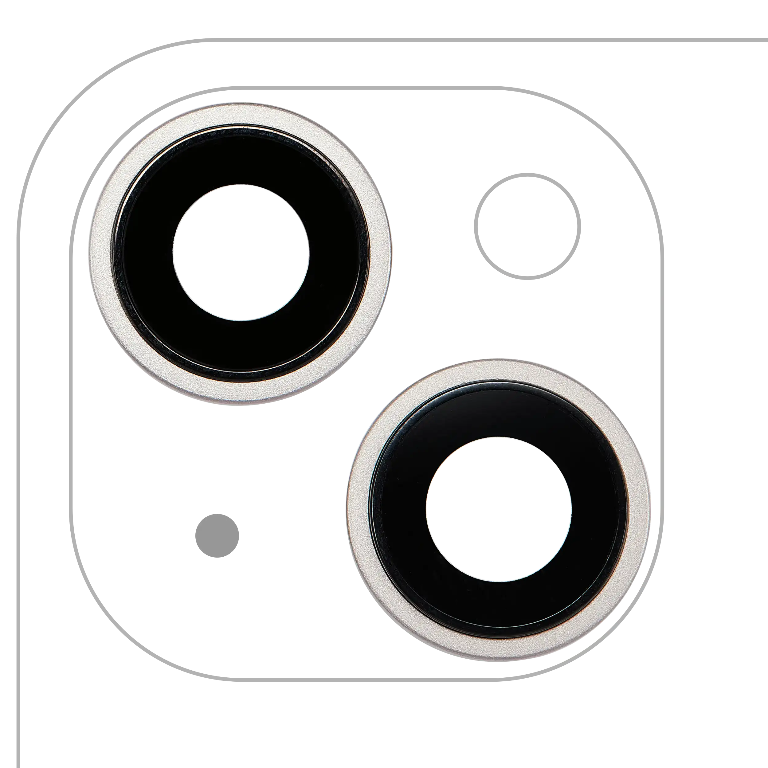 Rear Camera Lens with Holder and Bezel for iPhone 14 / 14 Plus (2-piece set) (Premium) (Starlight)