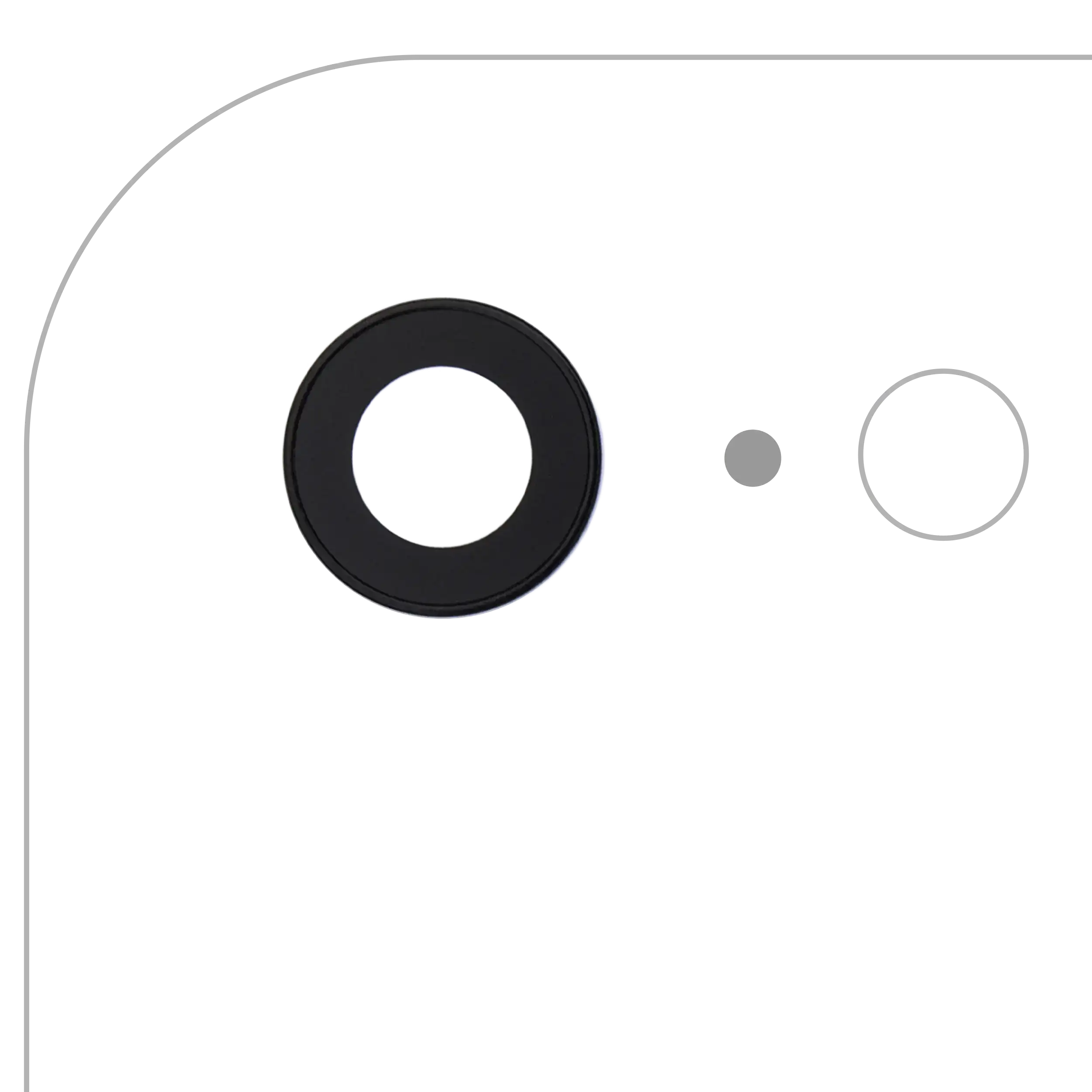 10er-Pack Kameralinse hinten mit Rahmen iPhone 7 Echter Saphir Premium