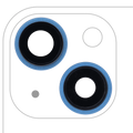 Rear Camera Lens with Holder and Frame for iPhone 13 / 13 Mini (2 pcs) (Aftermarket Plus) (Blue)