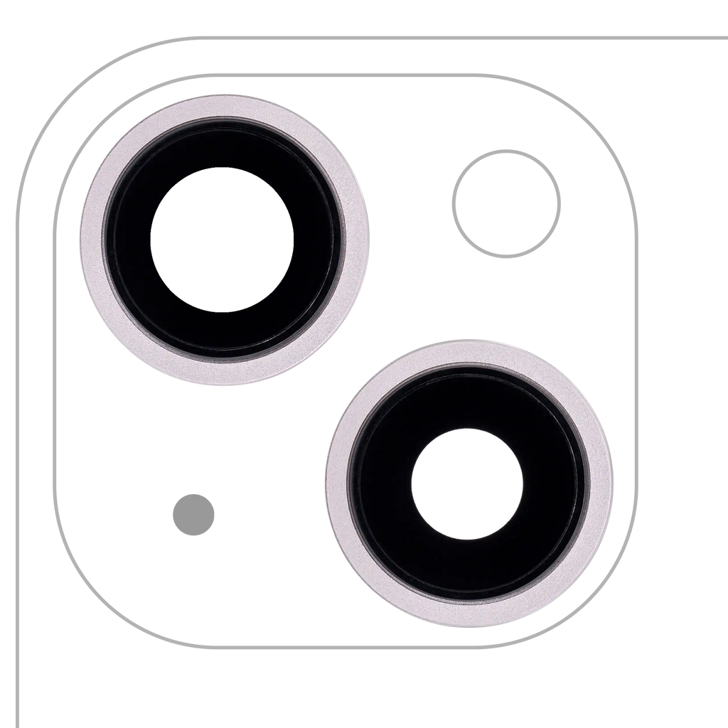 Rear Camera Lens with Holder & Frame for iPhone 13 / 13 Mini (2 pcs) (Aftermarket Plus) (Pink)