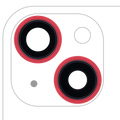 Kameralinse hinten (mit Rahmen) für iPhone 13/Mini Rot, 2 St., Aftermarket Plus