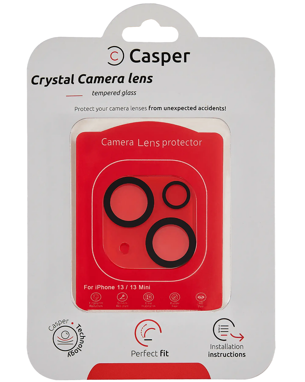 Casper Camera Lens Protector for iPhone 13 / 13 Mini (Crystal Full Coverage)