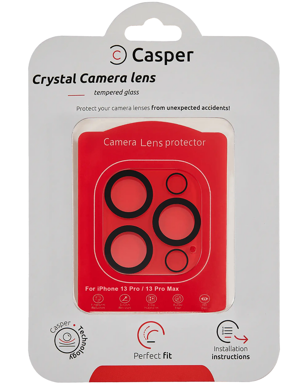 Casper Camera Lens Protector for iPhone 13 Pro / 13 Pro Max (Crystal Full Cover)