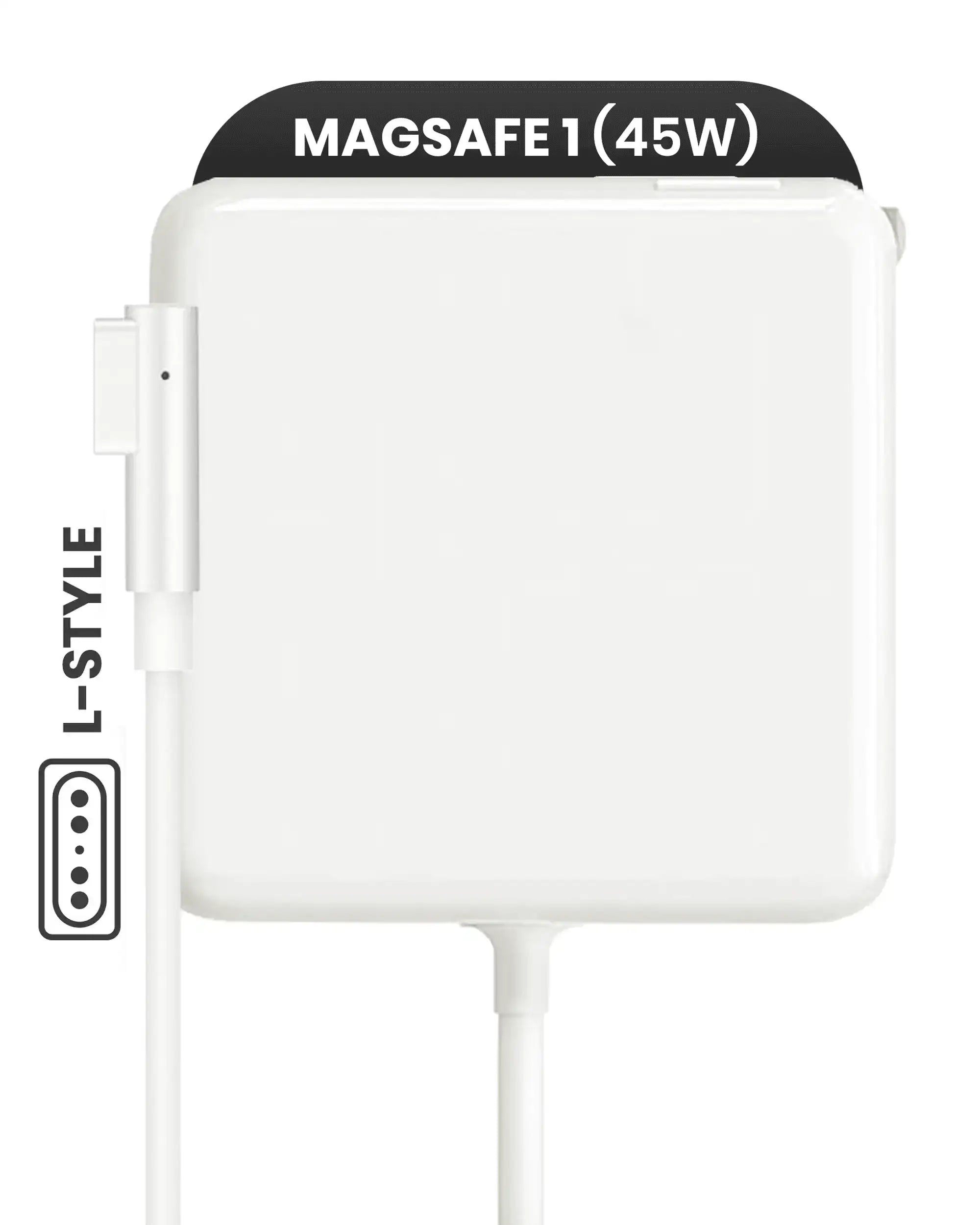 45W MagSafe 1 Power Adapter with Cable (L-shaped) for MacBook – Used OEM Pulled, Quality A/B (Bulk)