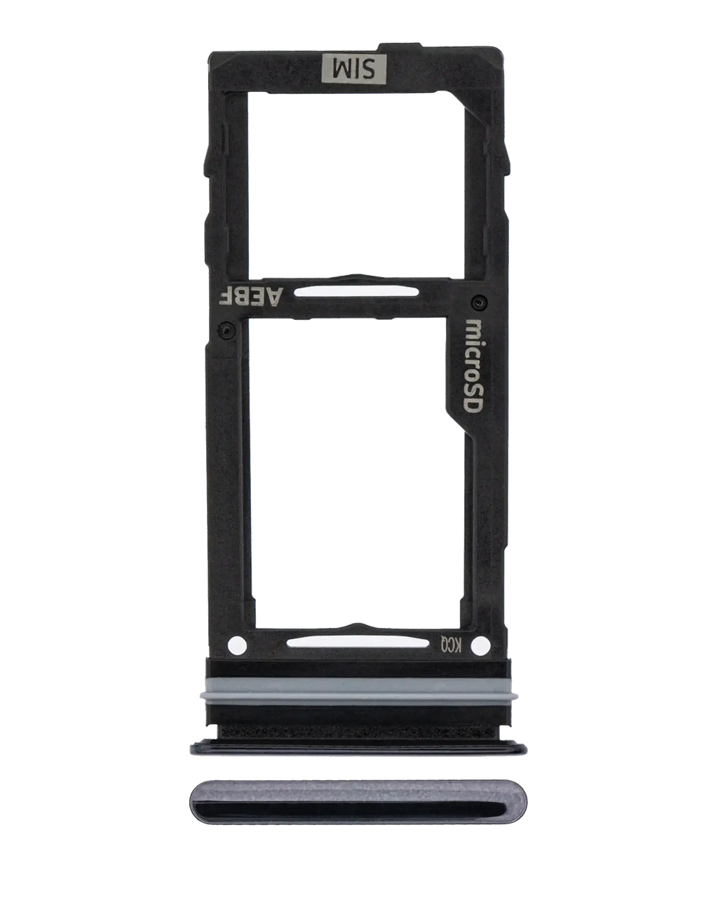 Single SIM card tray for Samsung Galaxy A52 4G (A525/2021), A52 5G (A526/2021) and A52s 5G (A528/2021) - Awesome Black