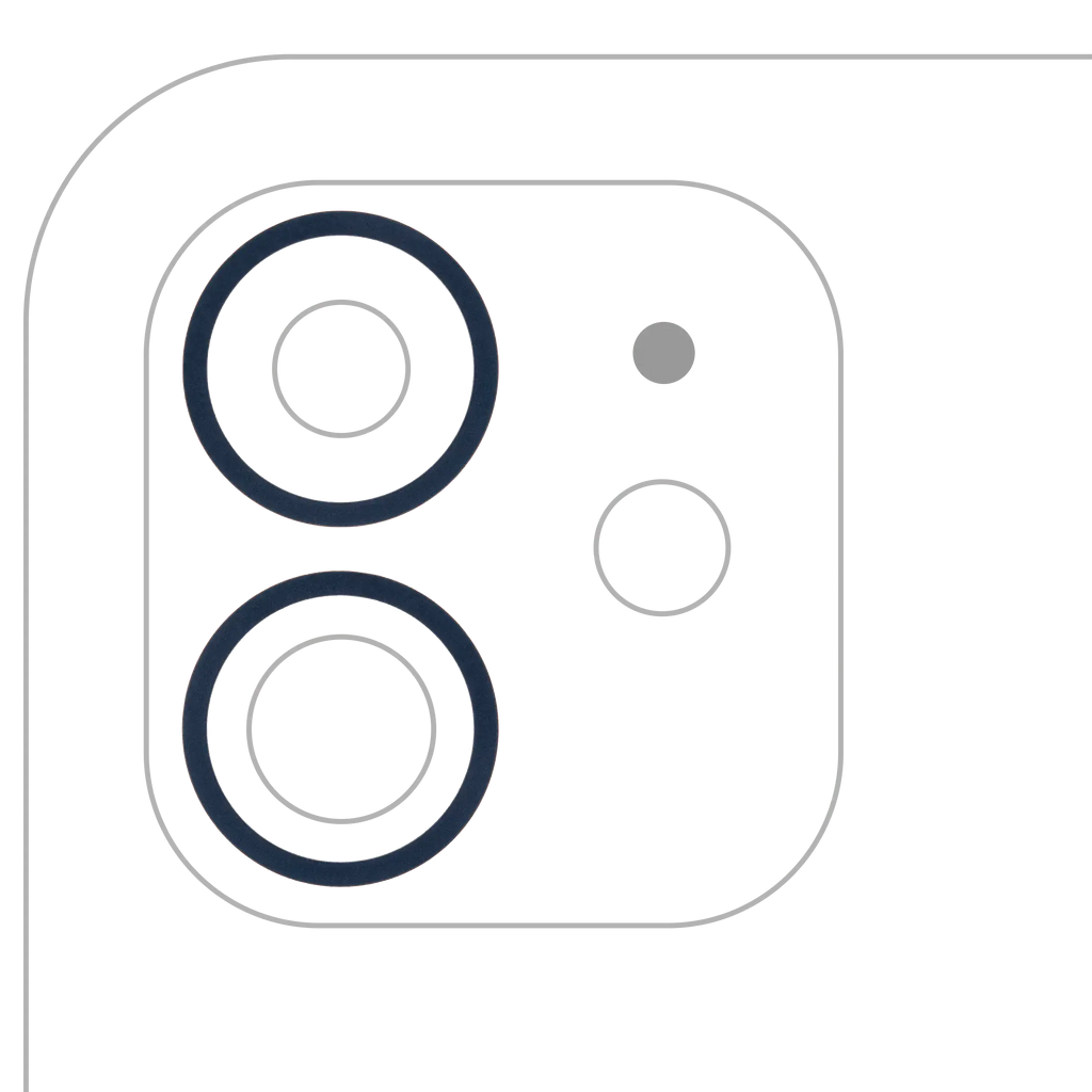 Rückkamera-Zierring für iPhone 12 / 12 Mini (Blau) – 10er Pack (2er-Set)