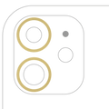 Rear Camera Frame Ring for iPhone 11 (Yellow) 10-Pack (Set of 2)
