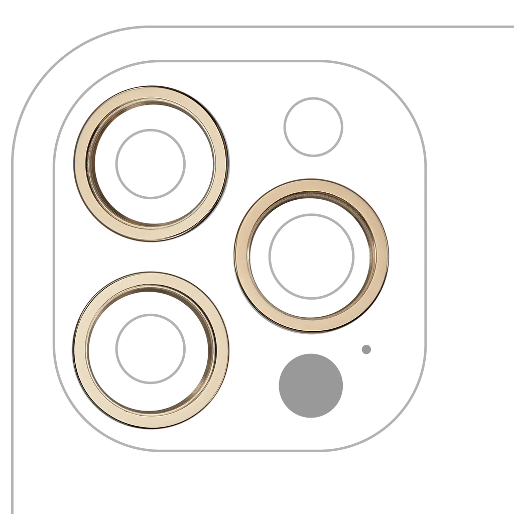 Rückkamera-Zierring für iPhone 12 Pro Max (Gold, 3er-Set, 10er-Pack)