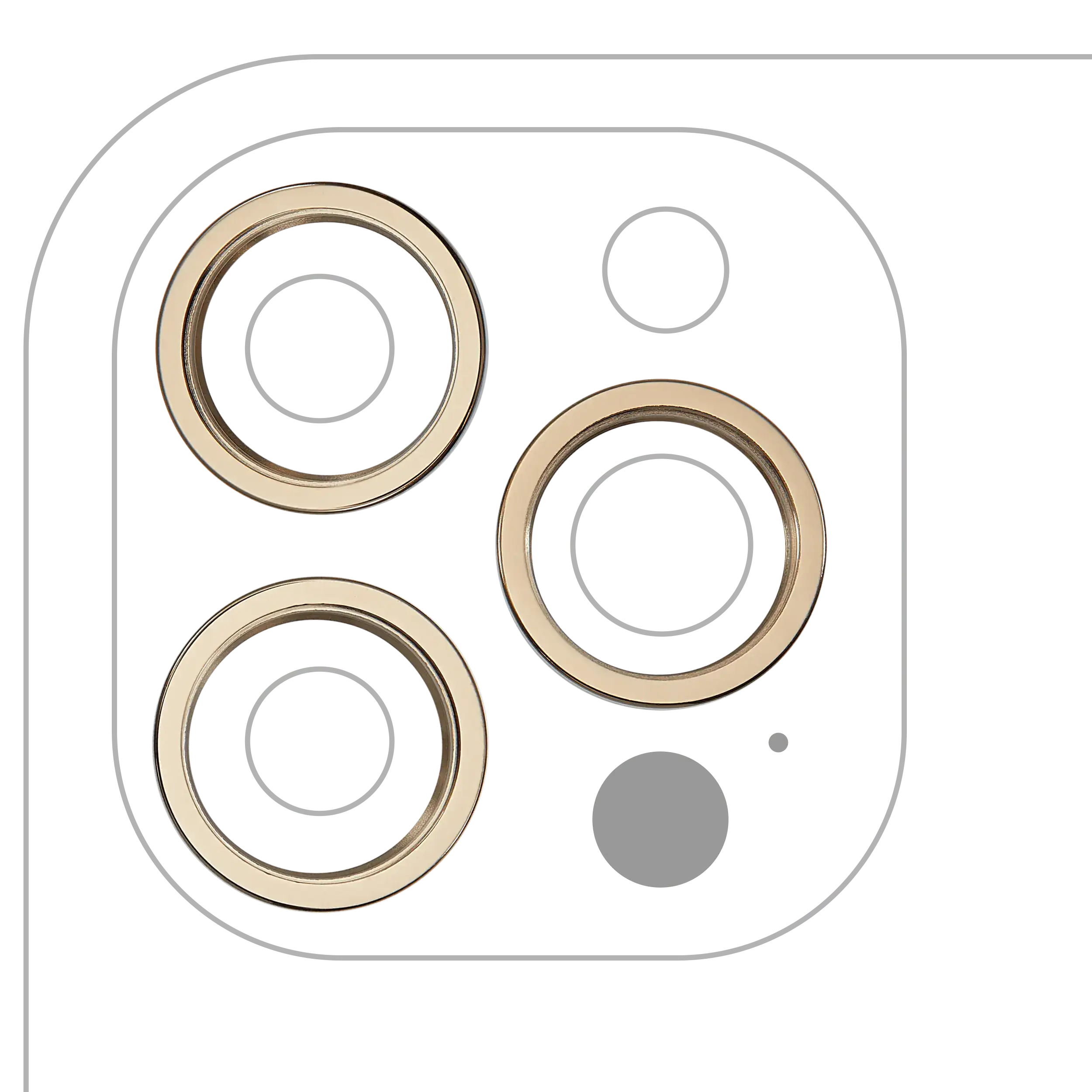 Rückkamera-Zierring für iPhone 12 Pro Max (Gold, 3er-Set, 10er-Pack)