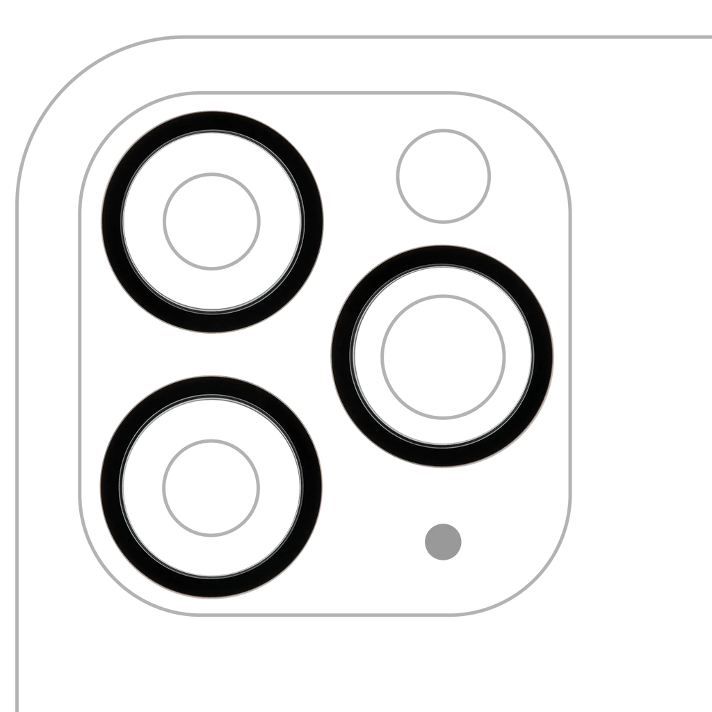 Rückkamera-Einfassungsring für iPhone 11 Pro / 11 Pro Max (Space Grau) (10er-Pac