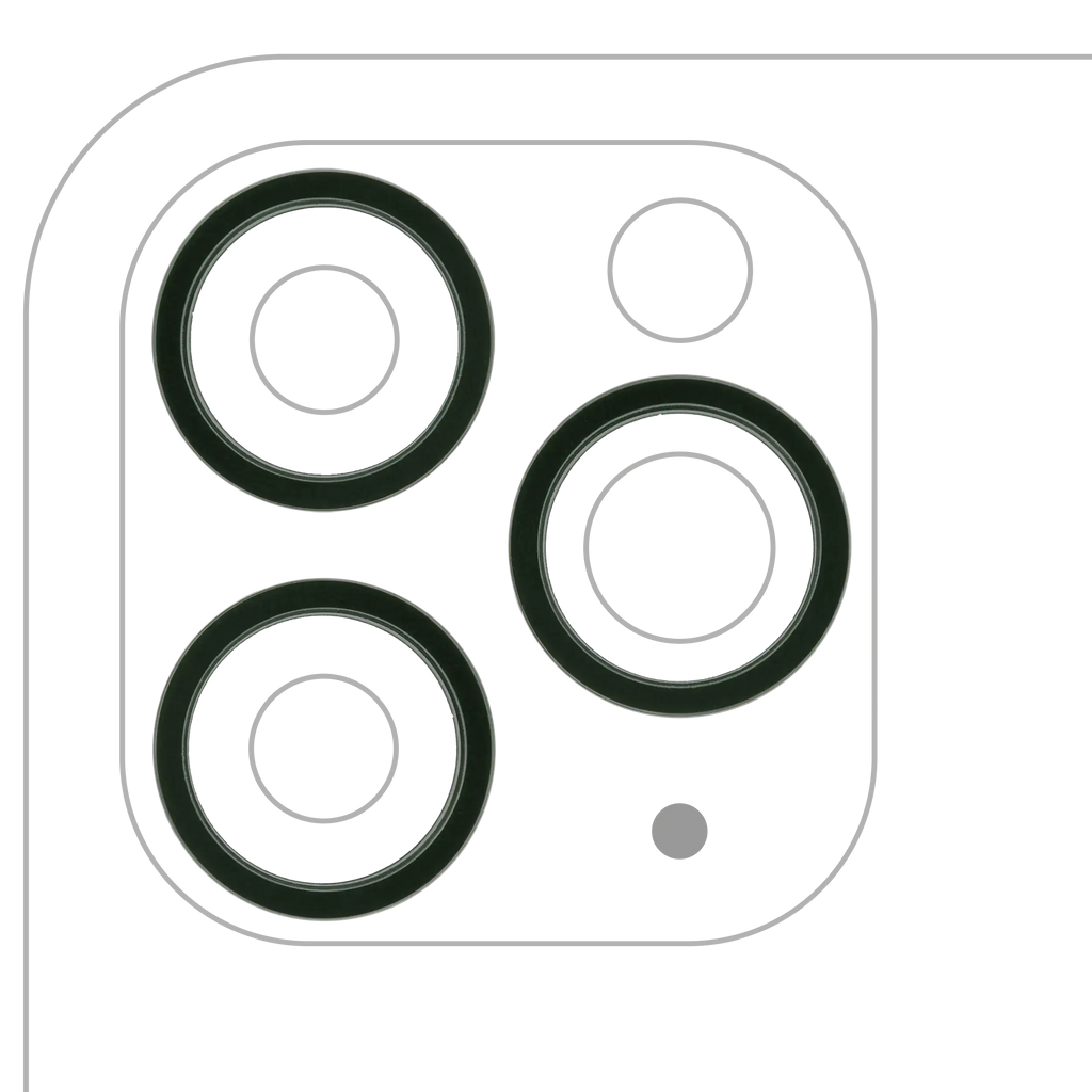 Rear Camera Frame Ring for iPhone 11 Pro / 11 Pro Max (Midnight Green) (3-Piece Set, 10-Pack)