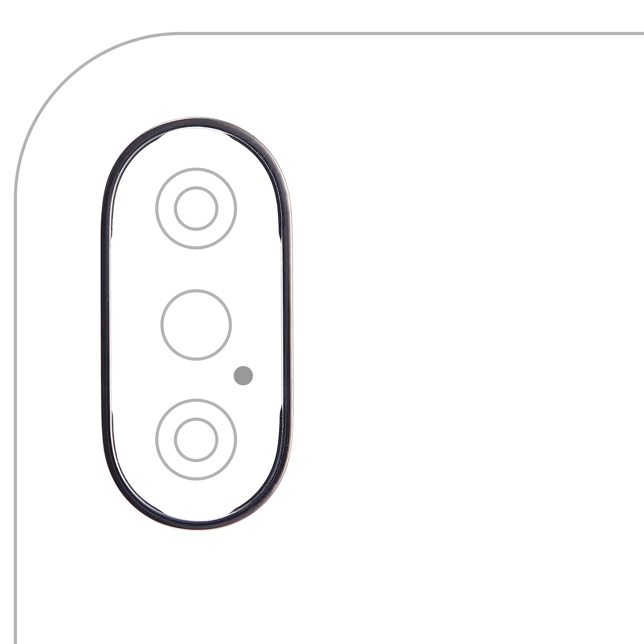 Kamera-Rahmenring hinten für iPhone X (Space Grau) (10er-Pack)