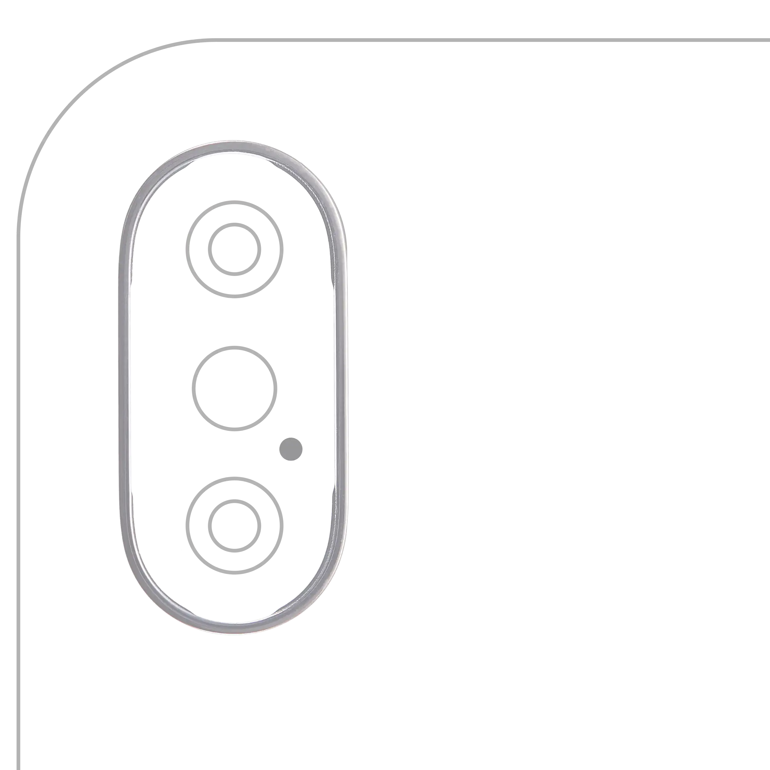 Rear Camera Frame Ring for iPhone XS / XS Max (Space Gray) (10-pack)