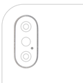 Rear Camera Frame Ring for iPhone XS / XS Max (Silver) (10-Pack)