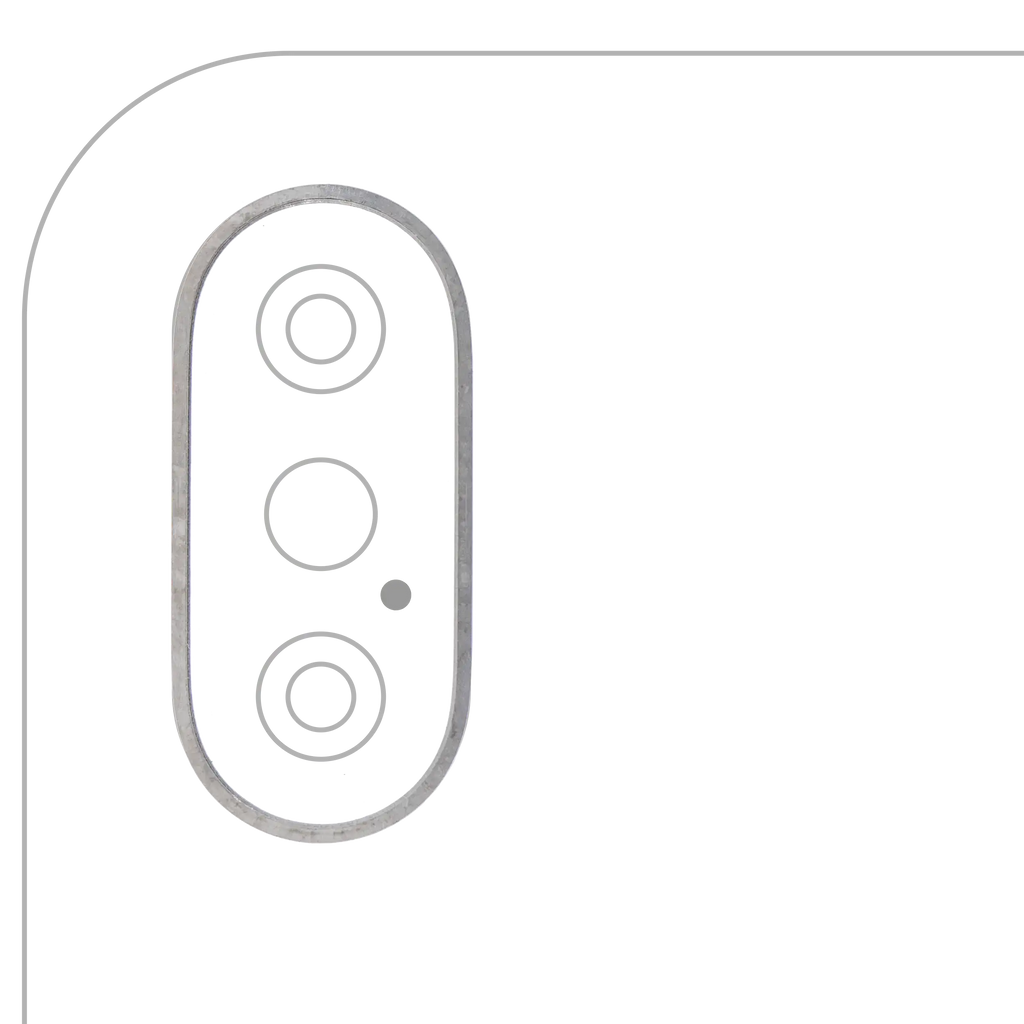 Rear Camera Frame Ring for iPhone XS / XS Max (Silver) (10-Pack)