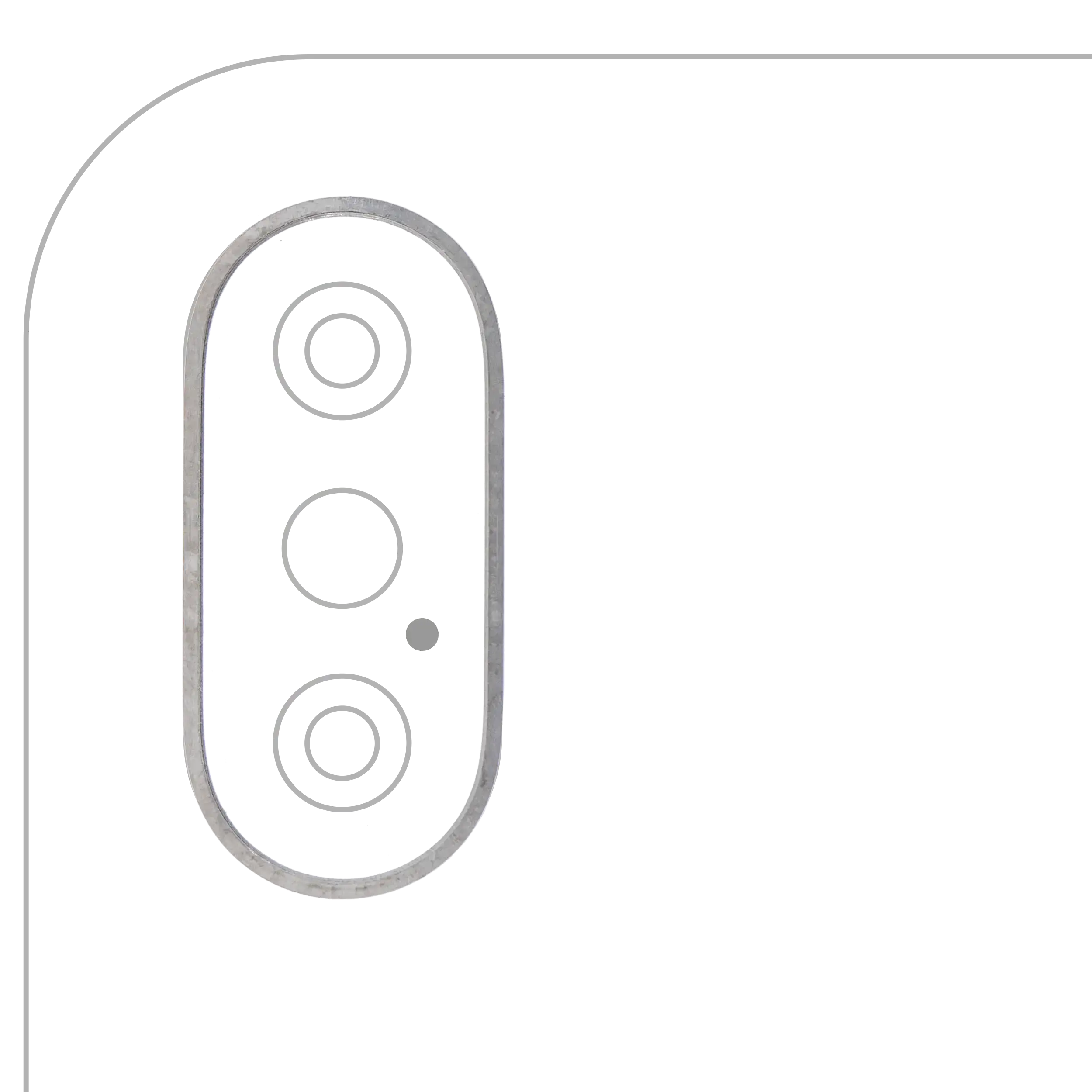 Rear Camera Frame Ring for iPhone XS / XS Max (Silver) (10-Pack)
