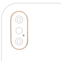 Rückkamera-Zierring für iPhone XS / XS Max (Gold) (10 Stück)