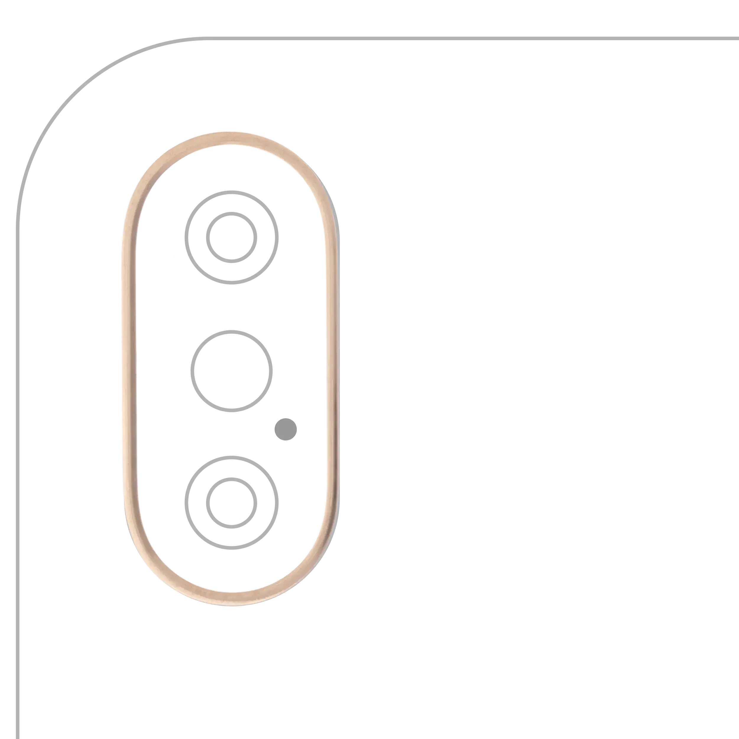 Rückkamera-Zierring für iPhone XS / XS Max (Gold) (10 Stück)