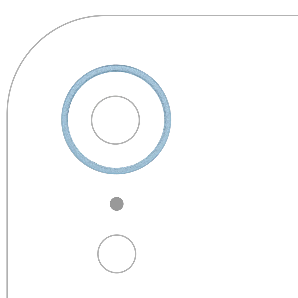 Camera Lens Frame Ring for iPhone XR (Blue) (10 Pack)