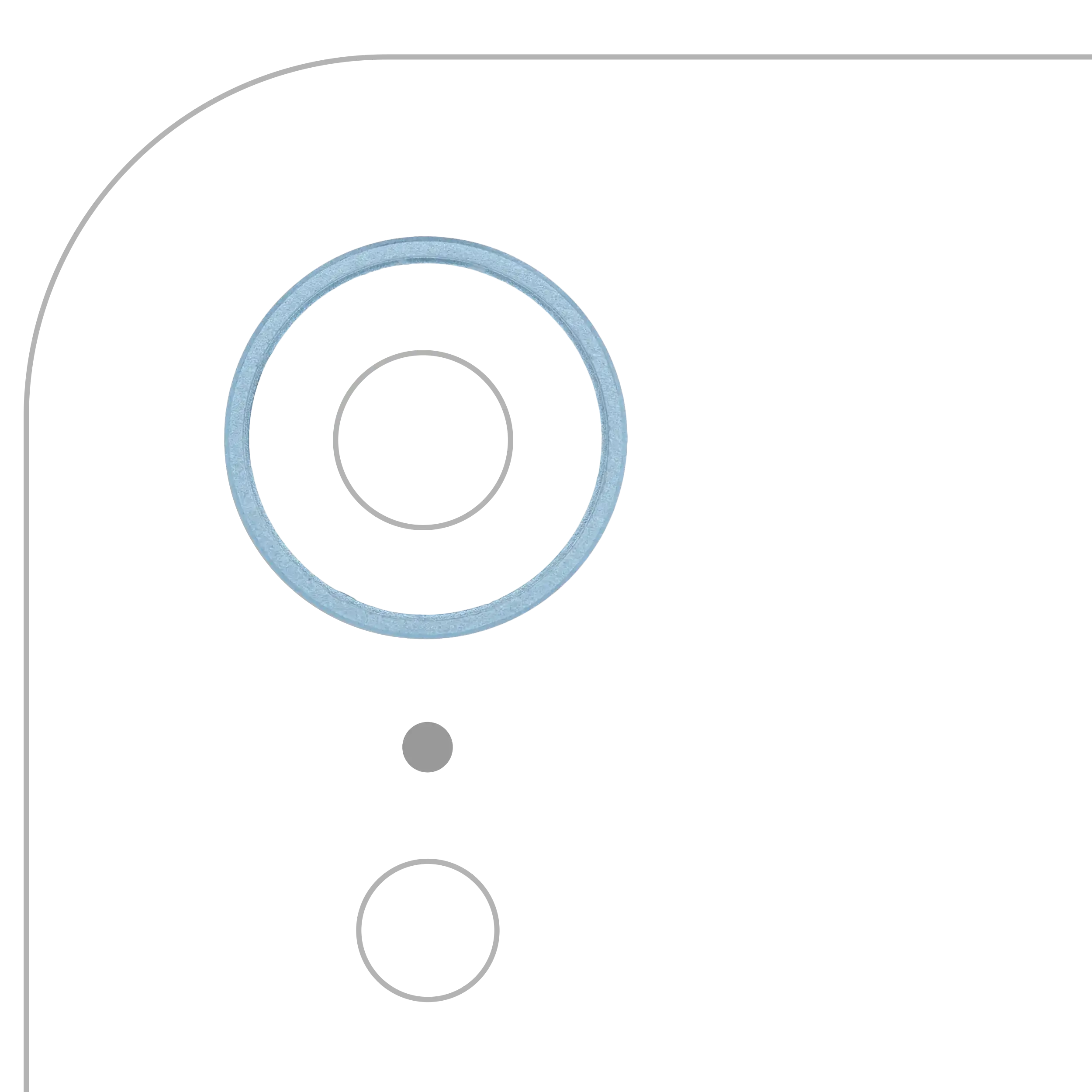 Camera Lens Frame Ring for iPhone XR (Blue) (10 Pack)