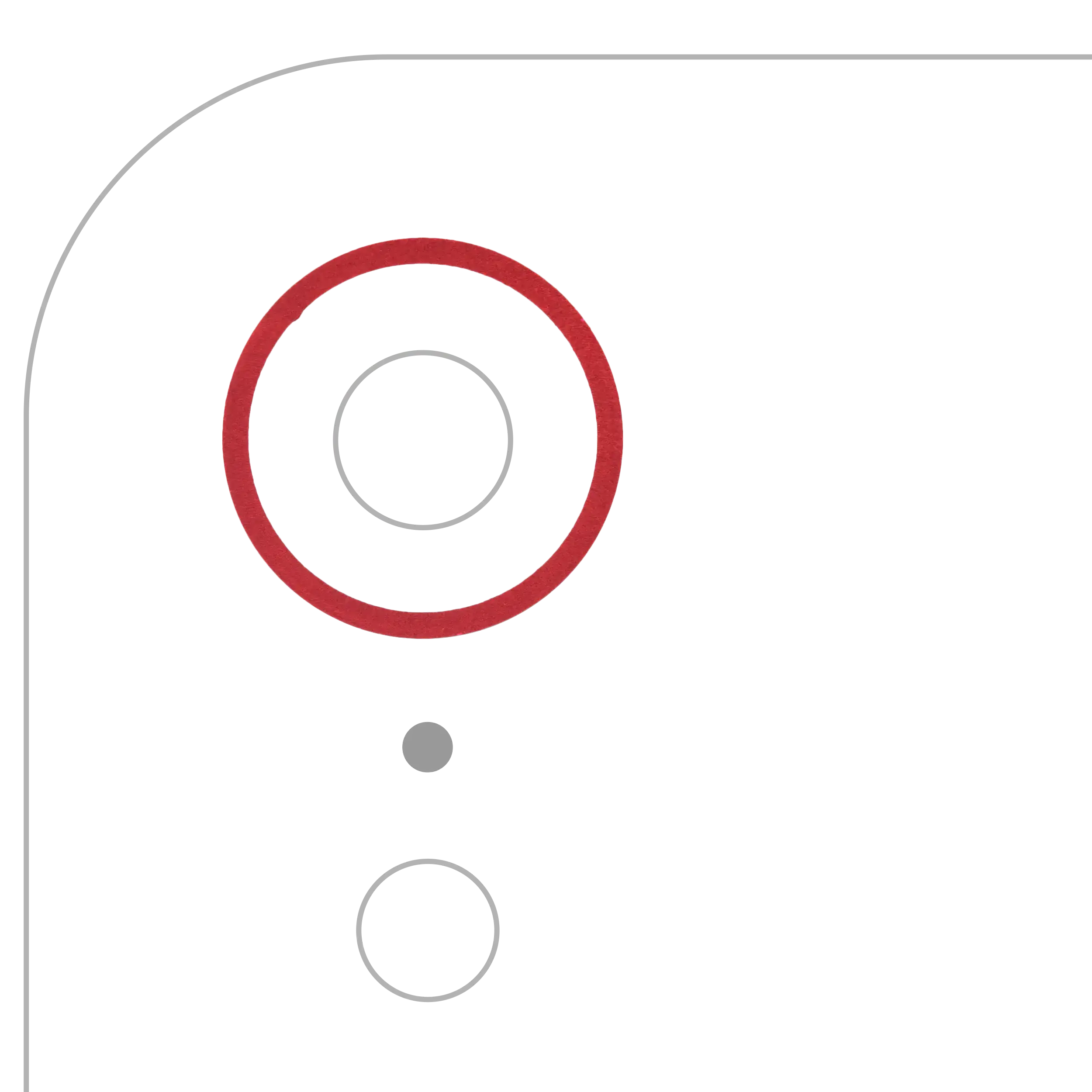 Kamera-Rahmenring hinten für iPhone XR (Rot) (10 Pack)