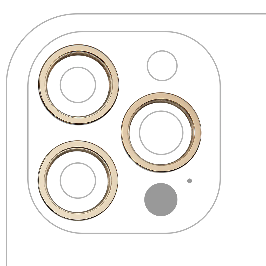 Rückseitiger Kameraring für iPhone 12 Pro Max (Gold) (3er-Set)