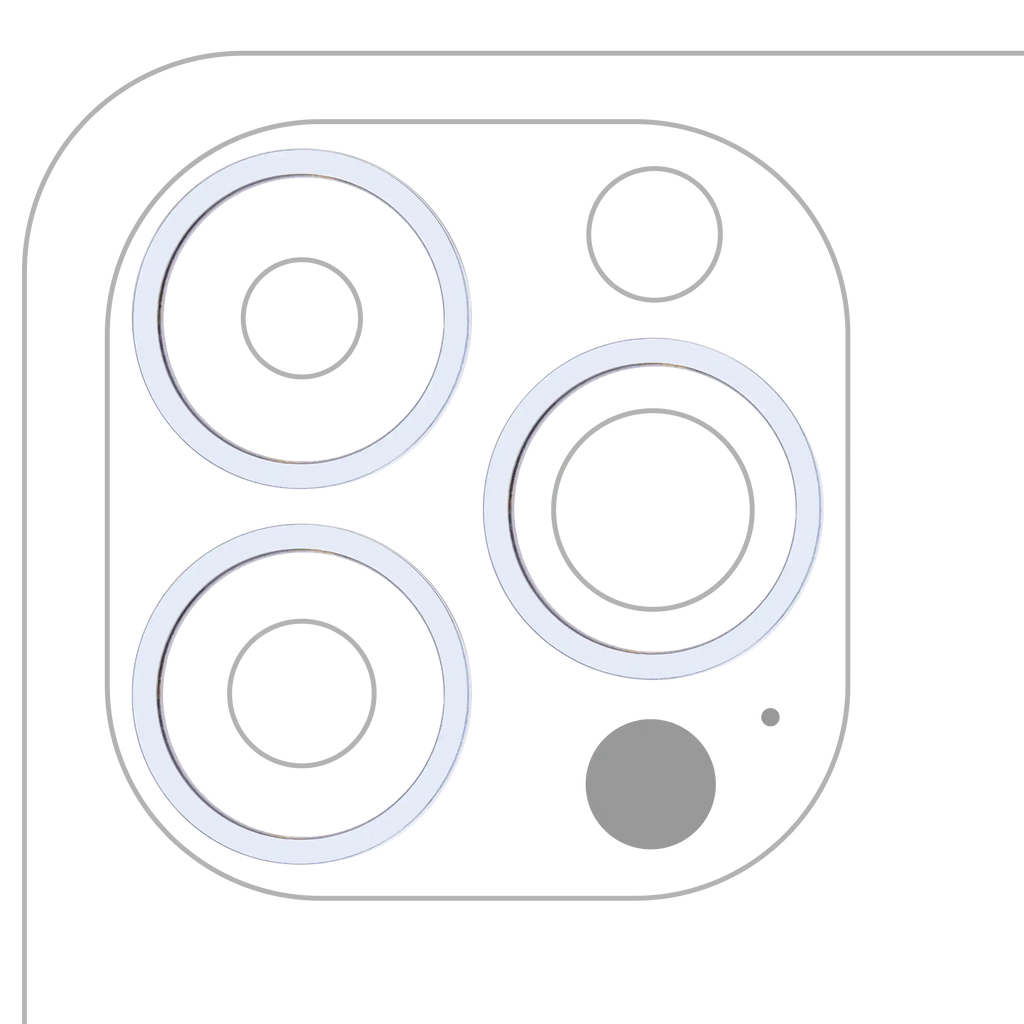 Rear Camera Lens Protector Ring for iPhone 13 Pro / 13 Pro Max (Sierra Blue) (3-Pack)