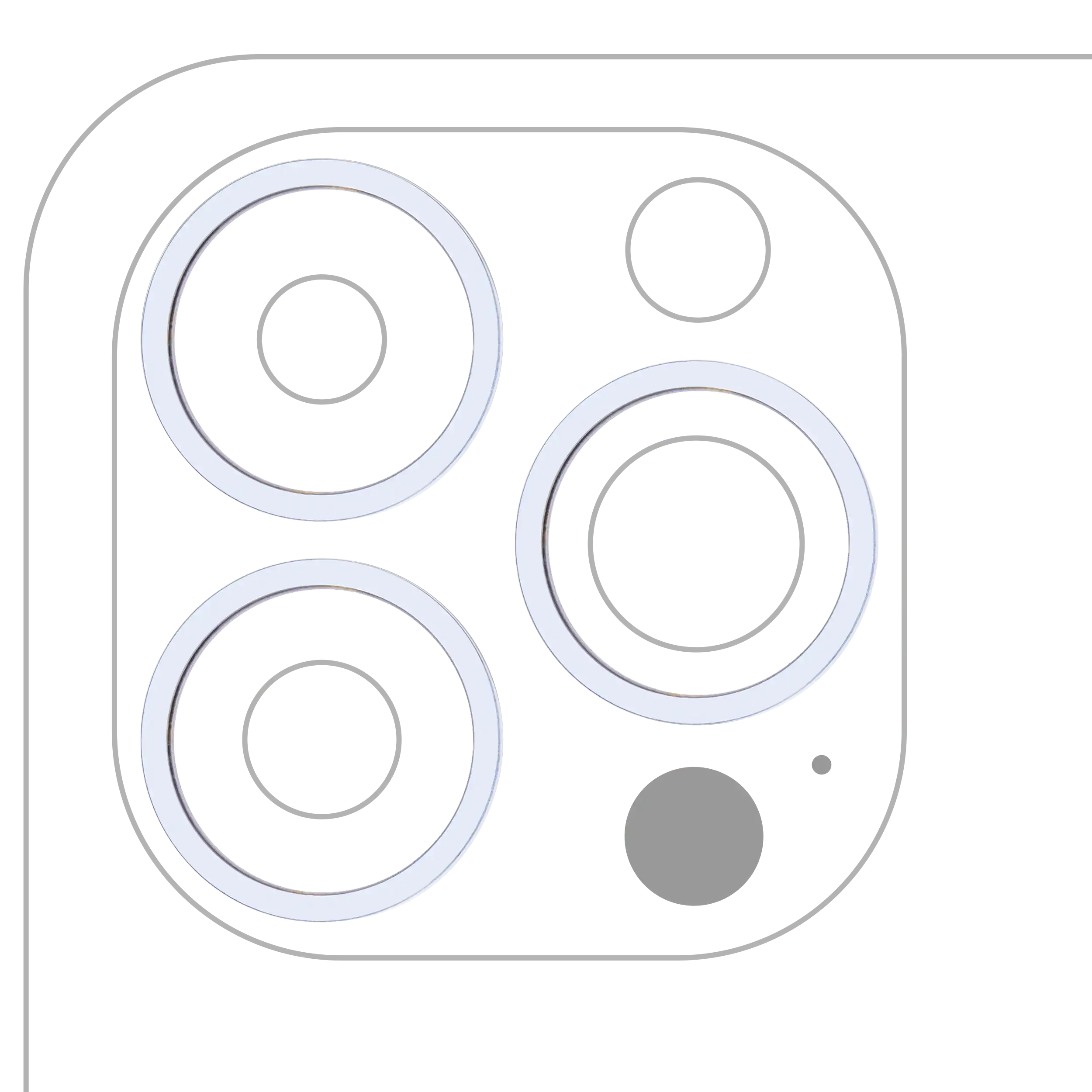 Rear Camera Lens Protector Ring for iPhone 13 Pro / 13 Pro Max (Sierra Blue) (3-Pack)