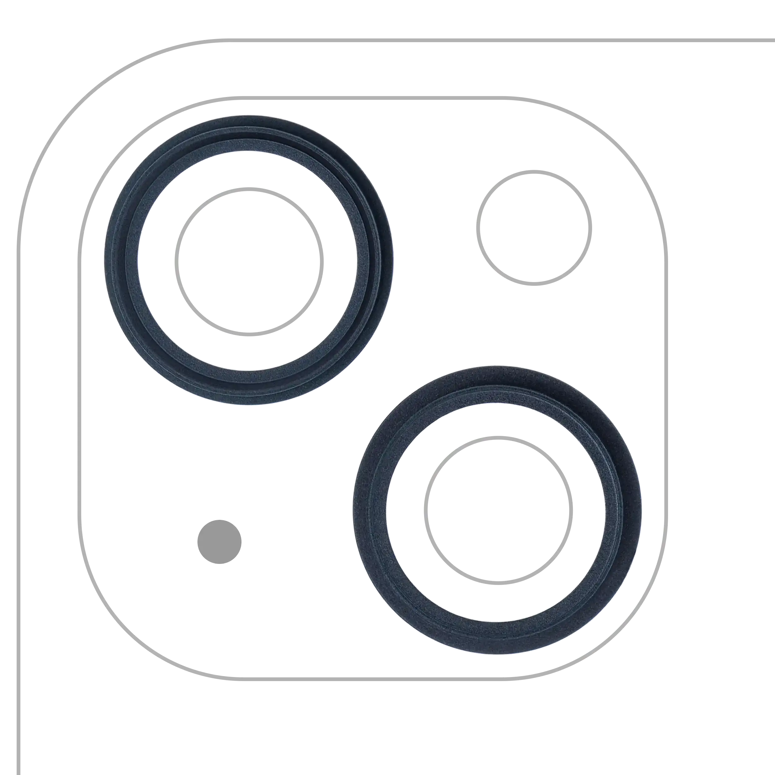 Rear Camera Frame Ring for iPhone 13 / 13 Mini (Midnight) (2 pcs)