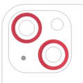 Rear Camera Lens Metal Ring for iPhone 13 / 13 Mini (Red) (2-Pack)