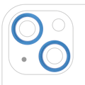 Rückkamera-Zierring für iPhone 13 / 13 Mini (Blau) (2er-Set)