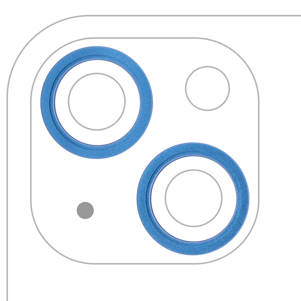 Rear Camera Decorative Ring for iPhone 13 / 13 Mini (Blue) (2-Piece Set)