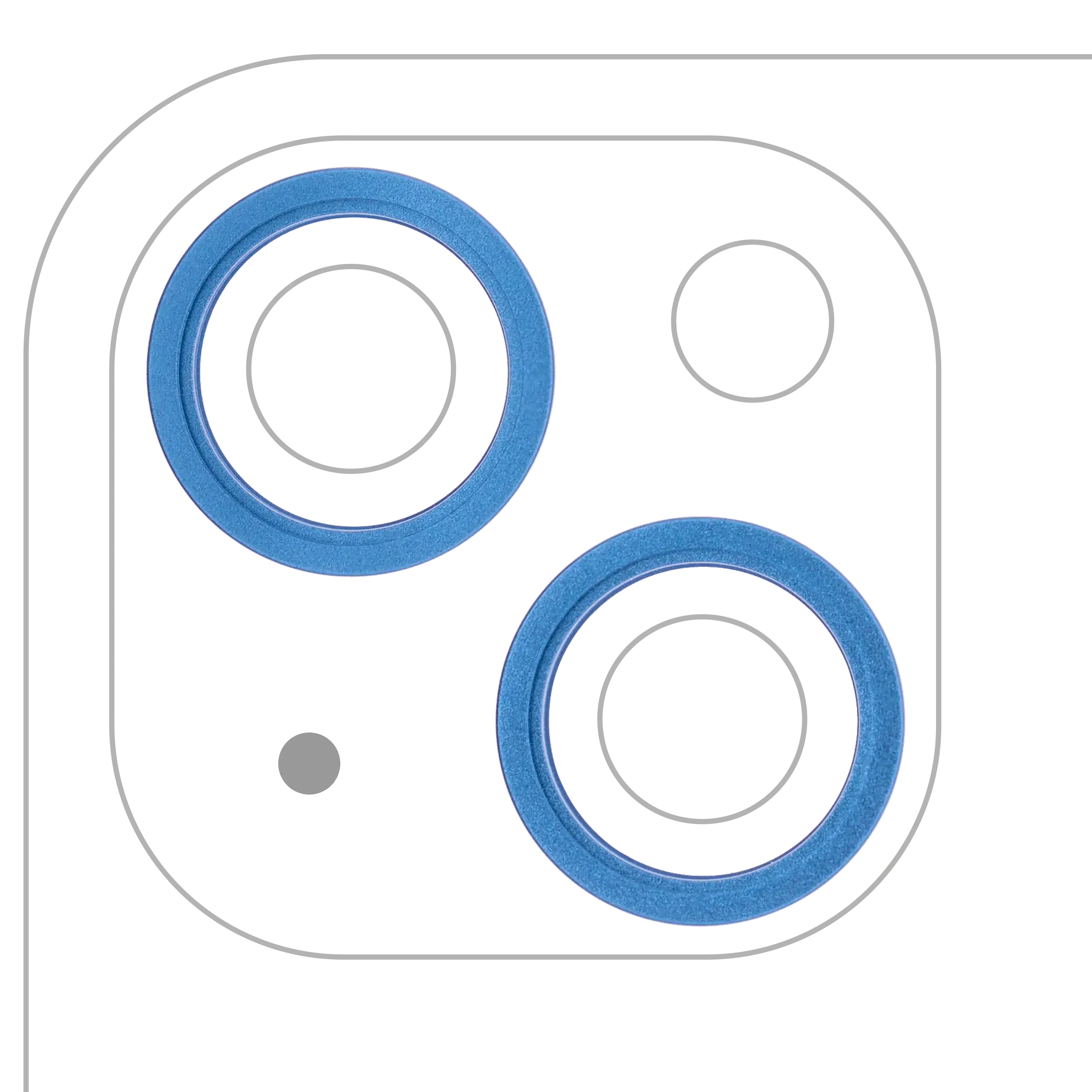 Rear Camera Decorative Ring for iPhone 13 / 13 Mini (Blue) (2-Piece Set)