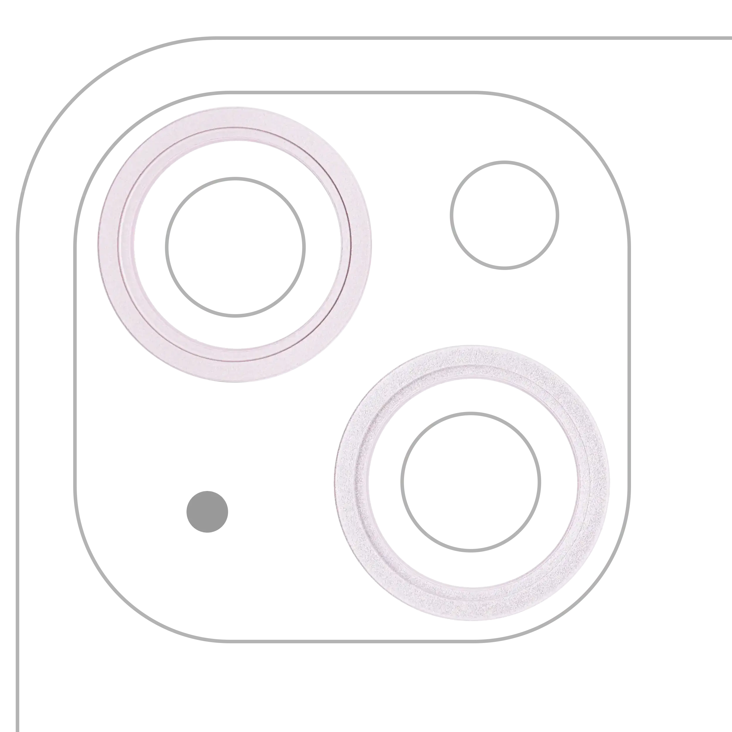 Camera Ring for iPhone 13 / 13 Mini (Pink) (2-pack)