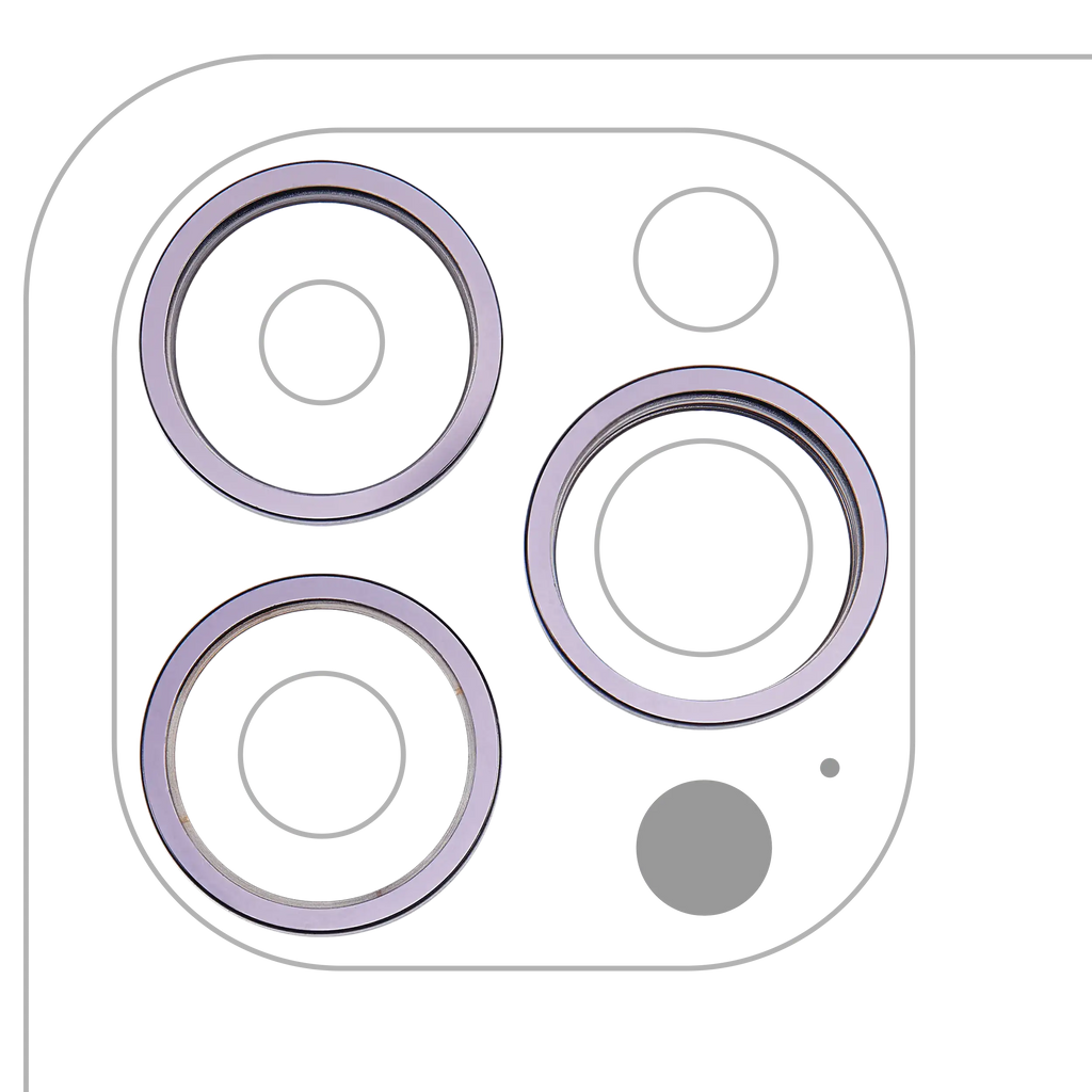 Camera Ring Back Cover for iPhone 14 Pro / 14 Pro Max (Deep Purple) (3-piece set)
