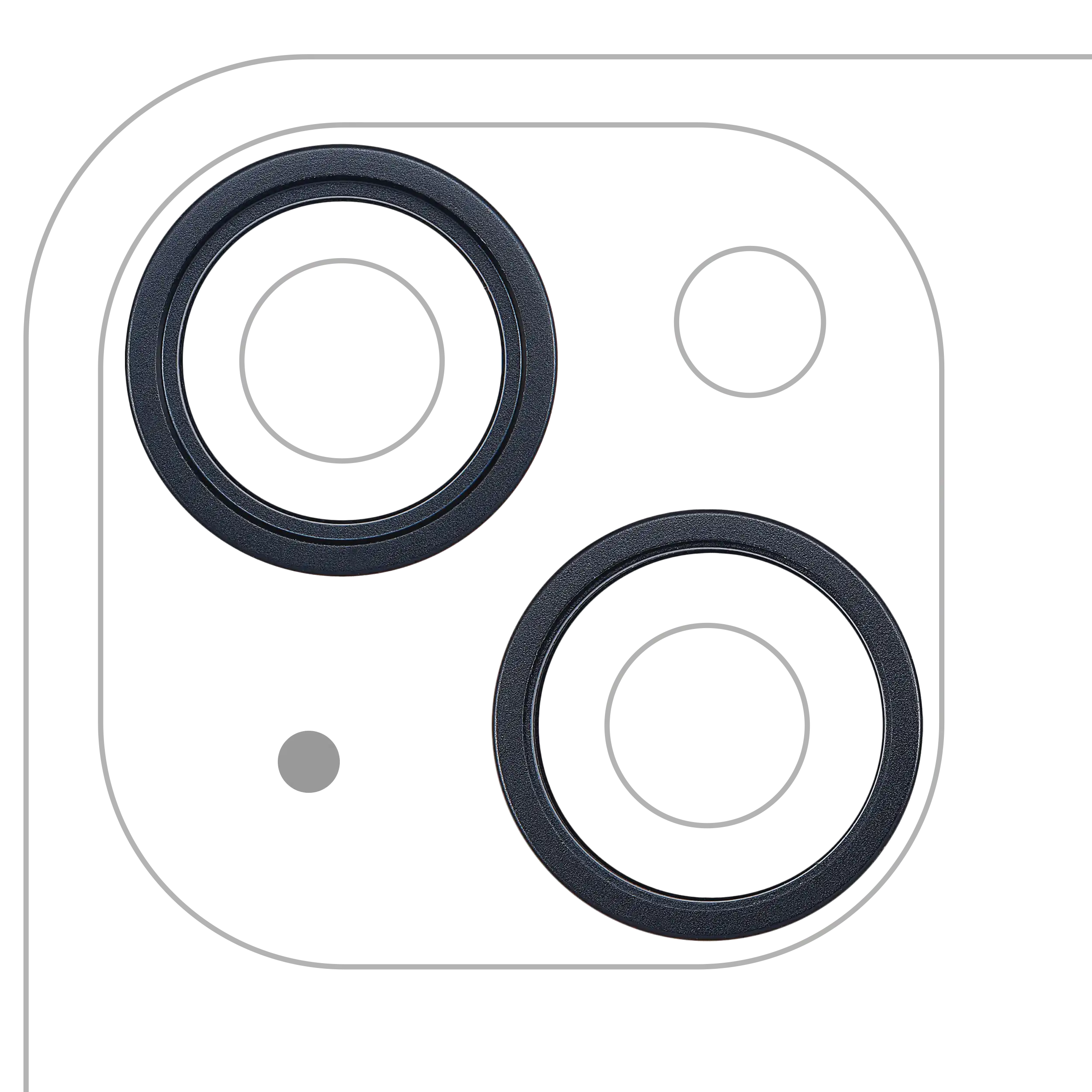 Rear Camera Frame Ring for iPhone 14 / 14 Plus (Midnight) (2-piece set)
