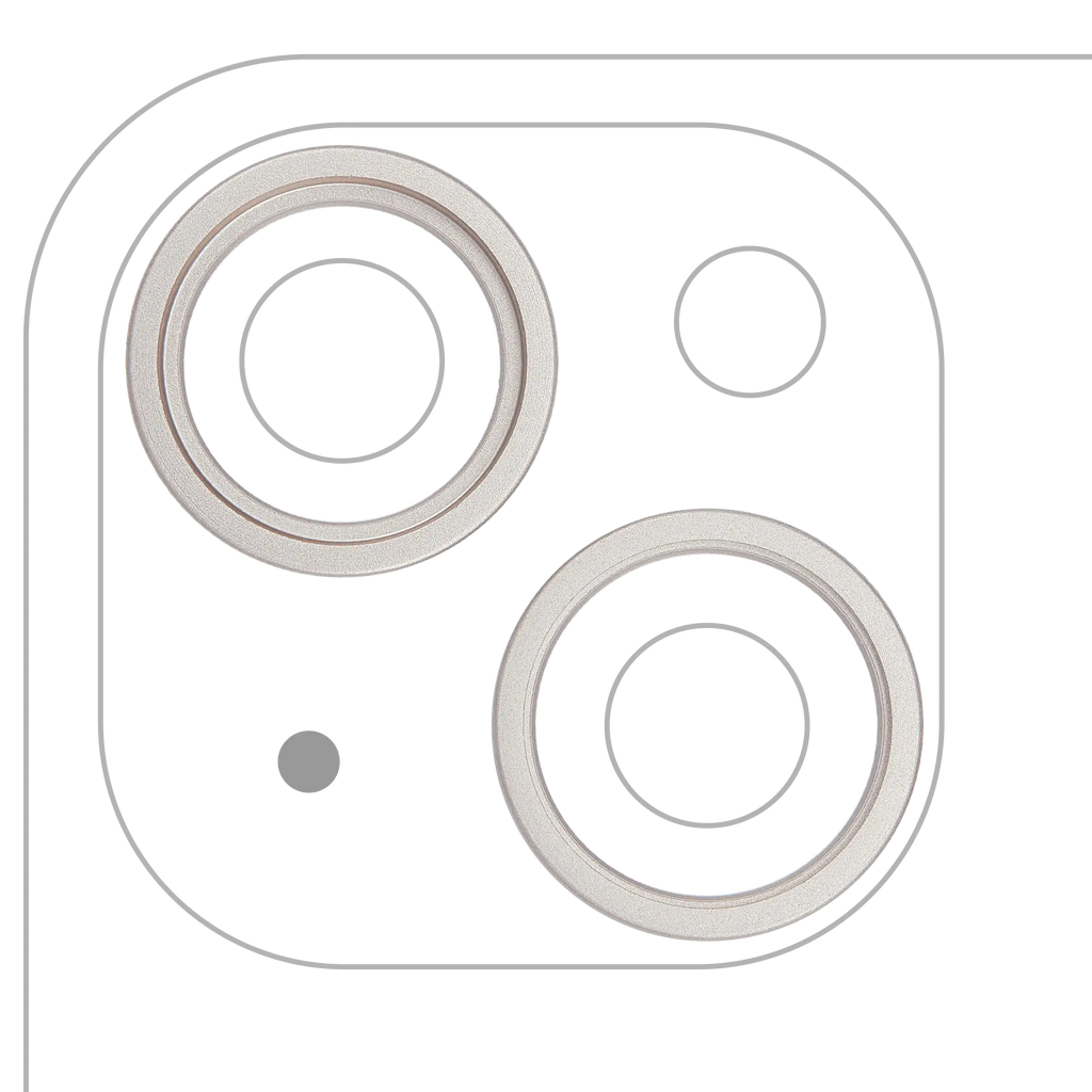 Rückkamera-Zierring für iPhone 14 / 14 Plus (Starlight) (2er-Set)