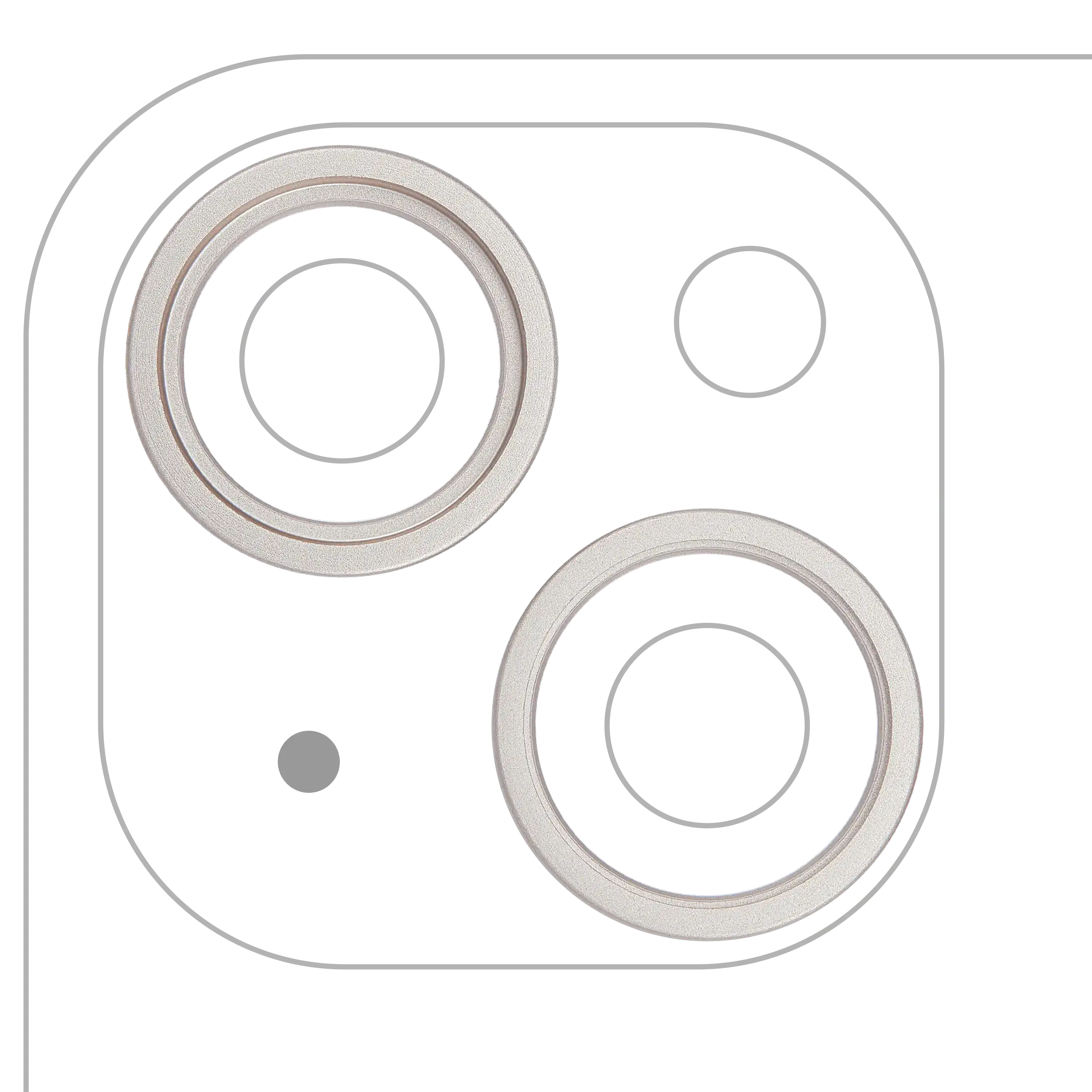 Rückkamera-Zierring für iPhone 14 / 14 Plus (Starlight) (2er-Set)
