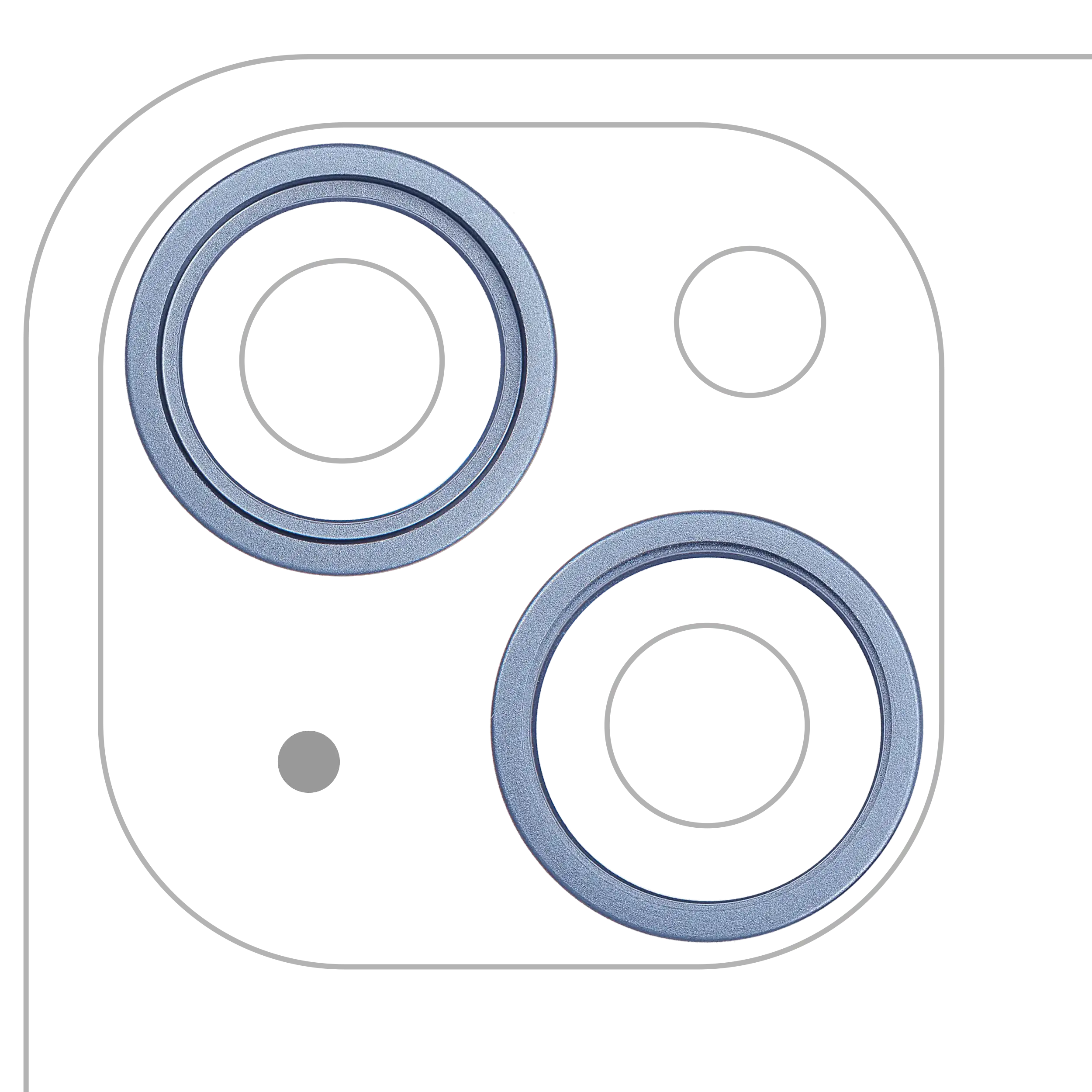Rear Camera Protector Ring for iPhone 14 / 14 Plus (Blue) (2-Pack)